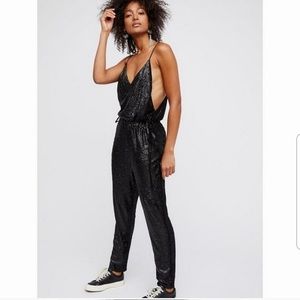 Free People Sequin Pantsuit